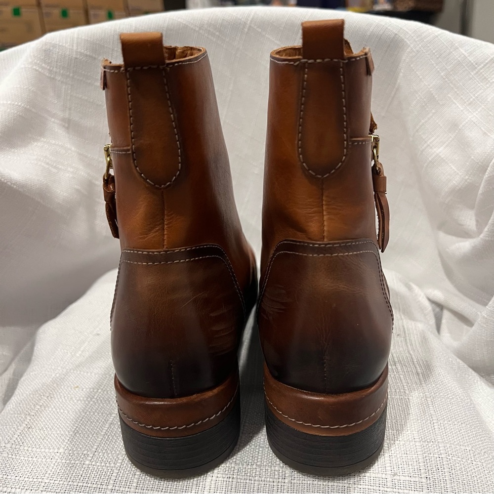 Pikolinos Malaga W6W Leather Bootie Brandy Ankle Boots EU 42/US 11 11.5 EUC Shoe - Picture 5 of 14